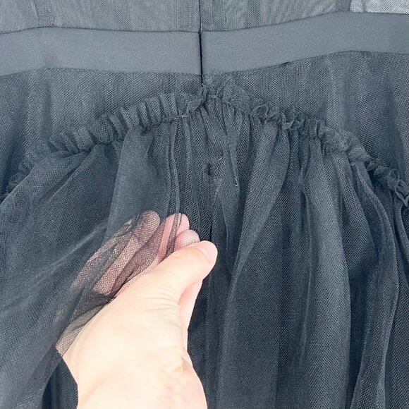 BCBGMaxAzria Corset Tiered Tulle Gown in Black - Picture 9 of 9